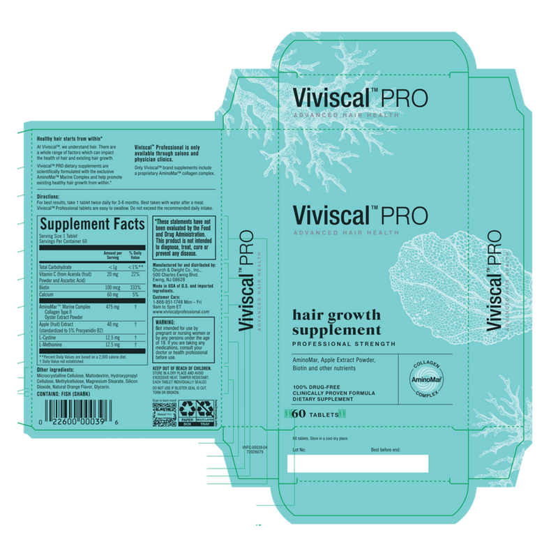 viviscal pro hair health label