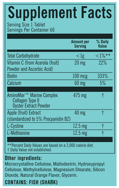 viviscal pro hair health supplement facts