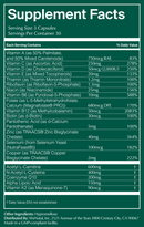wenatal for him supplement facts