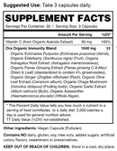 well-wishes immune support capsules (ora organic) supplement facts