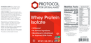whey protein isolate (protocol for life balance) label
