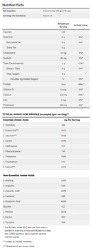 whey protein isolate unflavored (now sports) nutrition facts