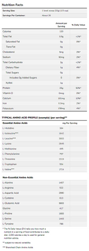 whey protein isolate vanilla (now sports) supplement facts
