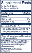 wild alaskan fish oil peak dha wiley's finest supplement facts