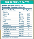 wild bee bread rosita supplement facts