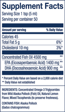 wild alaskan fish oil supplement facts