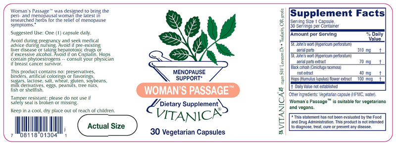 Woman's Passage Vitanica products