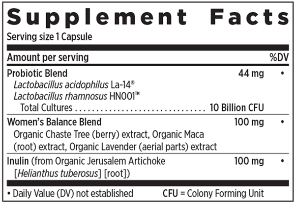 women's daily probiotic (new chapter) supplement facts