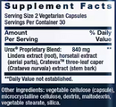 women's bladder support (life extension) supplement facts
