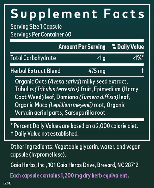 women's libido gaia herbs supplement facts