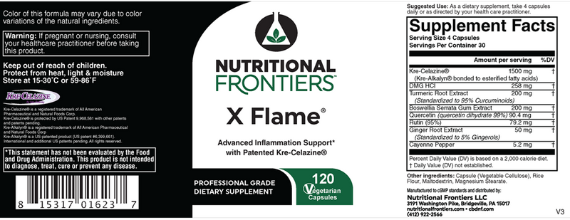 buy X flame nutritional frontiers