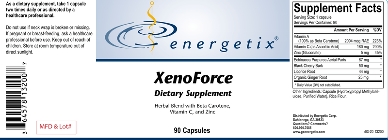 XenoForce (Energetix) Label