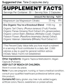 you're a knockout sleep & stress support (ora organic) supplement facts