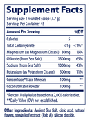 zerolyte electrolytes & coconut water - salty citrus (trace minerals research) supplement facts