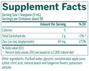 zinc glycinate liquid genestra supplement facts
