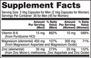 zma sports recovery (now sports) supplement facts