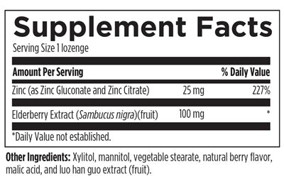 Zelderberry Immuno Lozenges (EquiLife) supplement facts