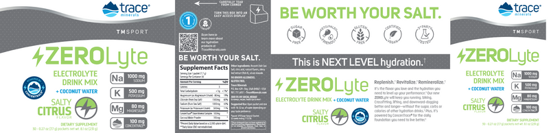 ZeroLyte Salty Citrus Trace Minerals Research products