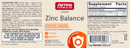 zinc balance jarrow formulas label