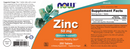 zinc 50 mg (now foods) label