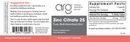 zinc citrate 25 mg allergy research group label