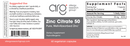 zinc citrate 50 mg allergy research group label