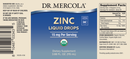 zinc liquid drops dr. mercola label