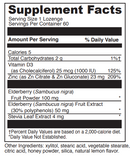 zinc lozenge elderberry davinci labs supplement facts