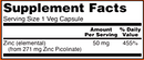 zinc picolinate 50 mg (now foods) supplement facts