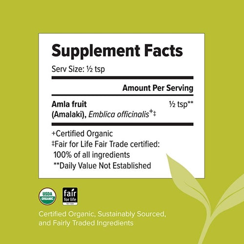 Amalaki Fruit Powder Organic (Banyan Botanicals) supplement facts