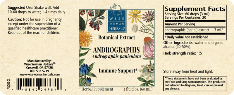 andrographis wise woman herbals label