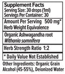 ashwagandha liquid extract banyan botanicals supplement facts