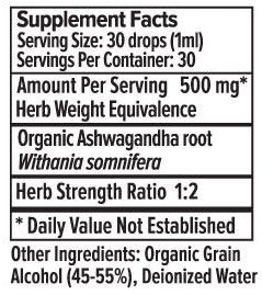 ashwagandha liquid extract banyan botanicals supplement facts