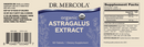 astragalus extract dr. mercola label