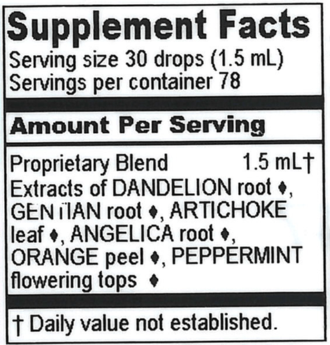 bitters compound (herbalist alchemist) supplement facts