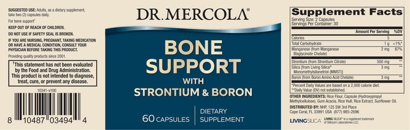 Bone Support (Dr. Mercola) Label