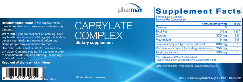 Caprylate Complex (Pharmax) label