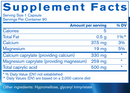 caprylate complex (pharmax) supplement facts