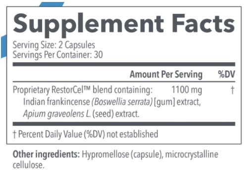 Cartigenix HP Supplement Facts Label