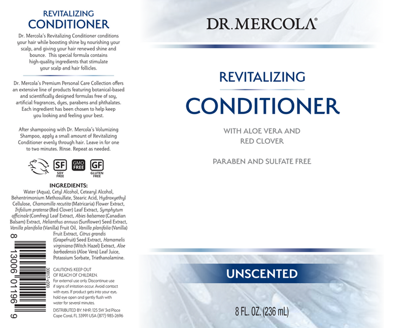Revitalizing Conditioner (Dr. Mercola) label