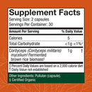 cordyceps capsules 60ct host defense supplement facts