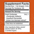 cordyceps extract 2oz host defense supplement facts