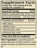 elderberry plus syrup wise woman herbals supplement facts