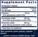 glucosamine chondroitin capsules (life extension) supplement facts