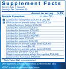 HLC multistrain probiotic (pharmax) supplement facts