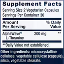 l-theanine (life extension) supplement facts