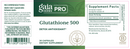 glutathione 500 gaia herbs pro label