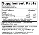 magnesium complex (nordic naturals) supplement facts