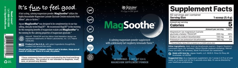 magsoothe tart raspberry lemonade (jigsaw health) label