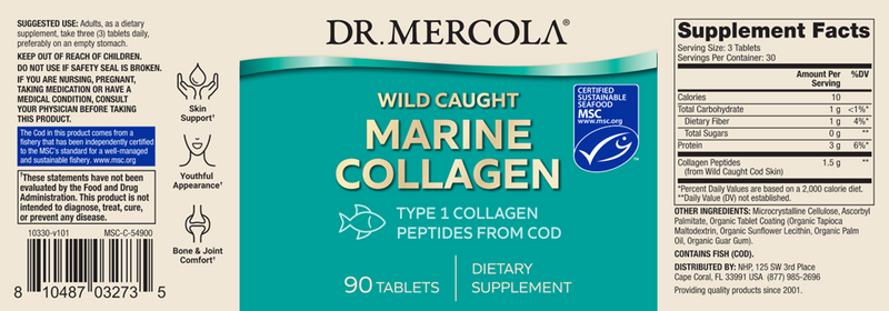 Marine Collagen (Dr. Mercola) label